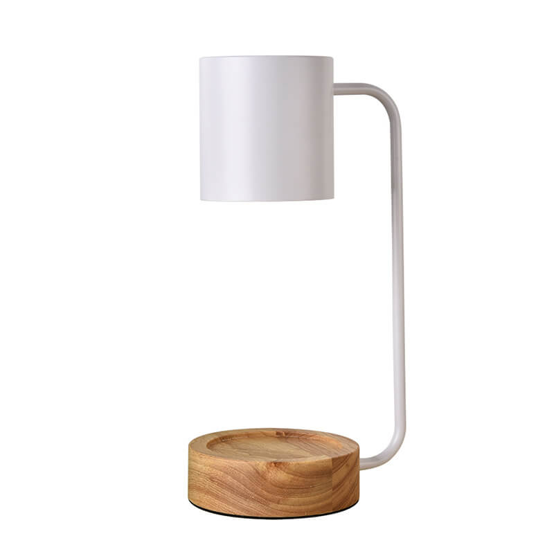 Japanese Minimalist Wood Base Table Lamp with Dimming Function