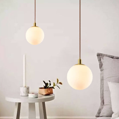 Minimalist Frosted Globe Pendant Light