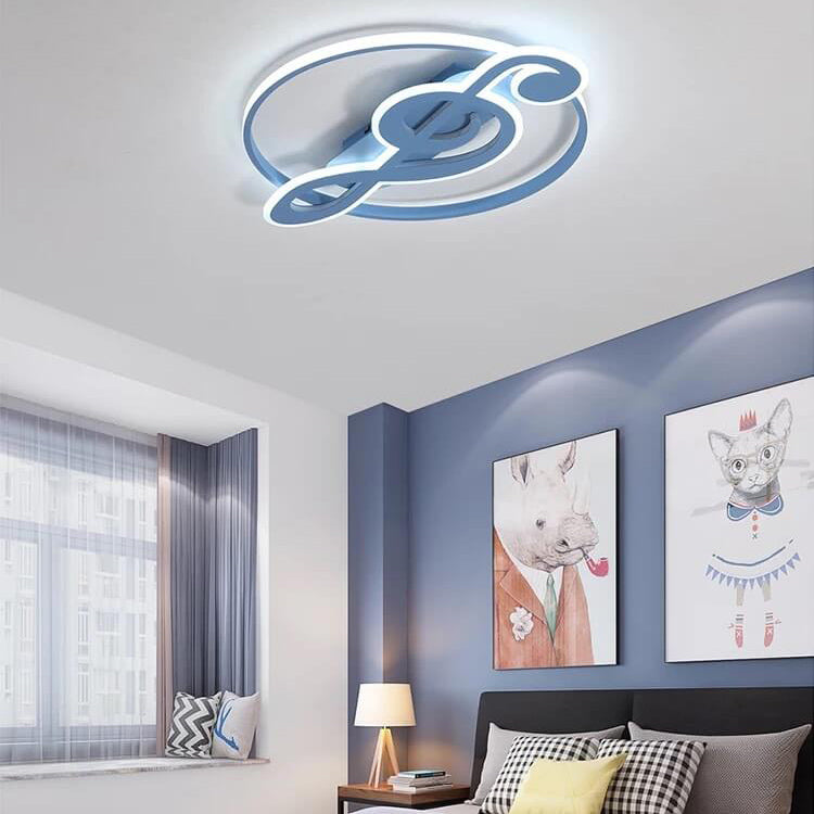 Music Note LED Flush Mount Ceiling Light