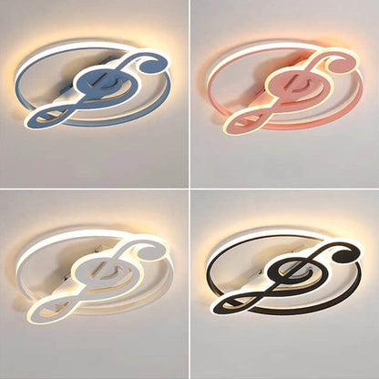 Music Note LED Flush Mount Ceiling Light