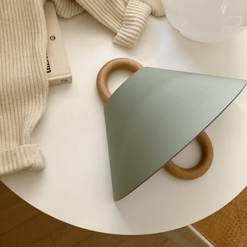 Wood Frame Fabric Shade Wall Lamp