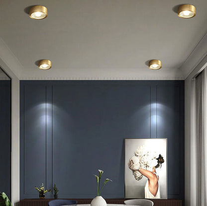 Modern Gold Round LED Ceiling Light