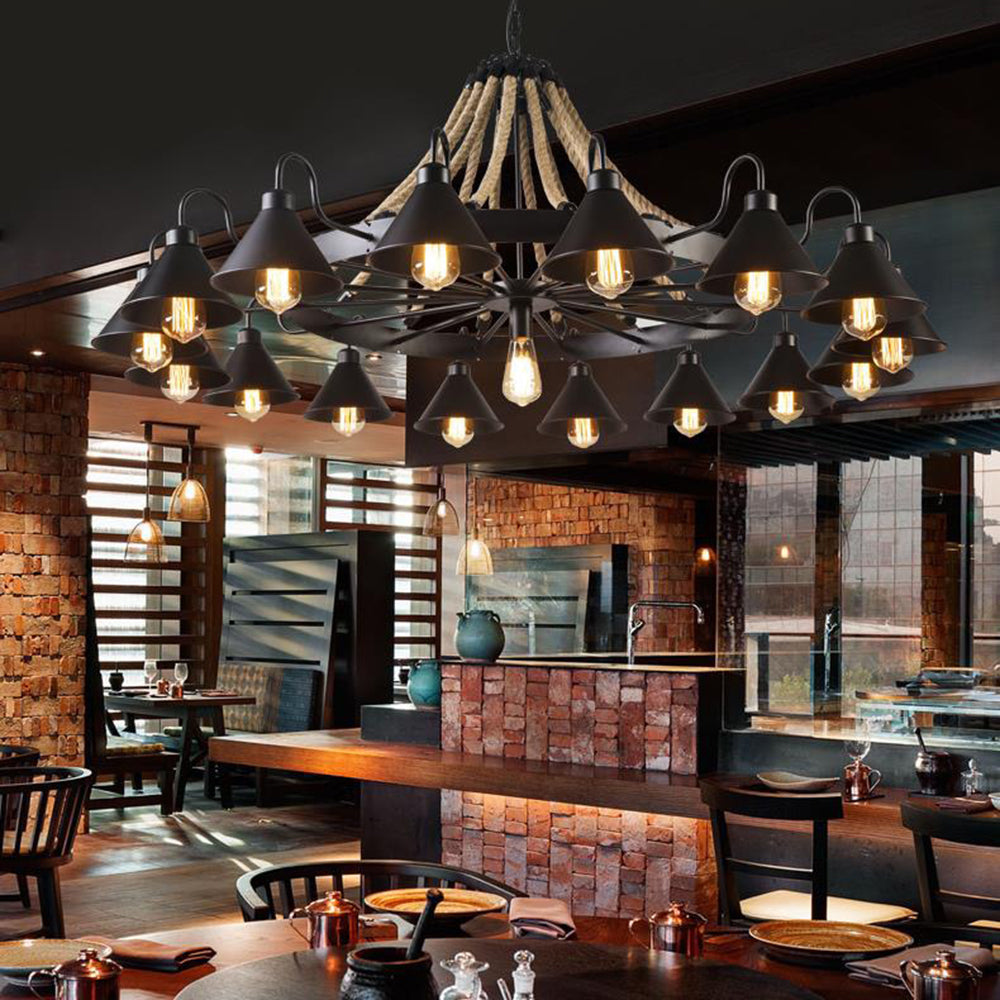 Industrial Metal Chandelier