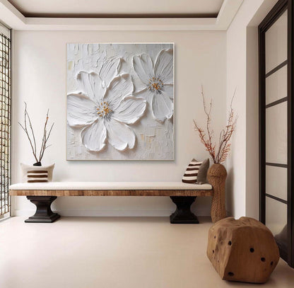 Sculpted Blossom Canvas Painting