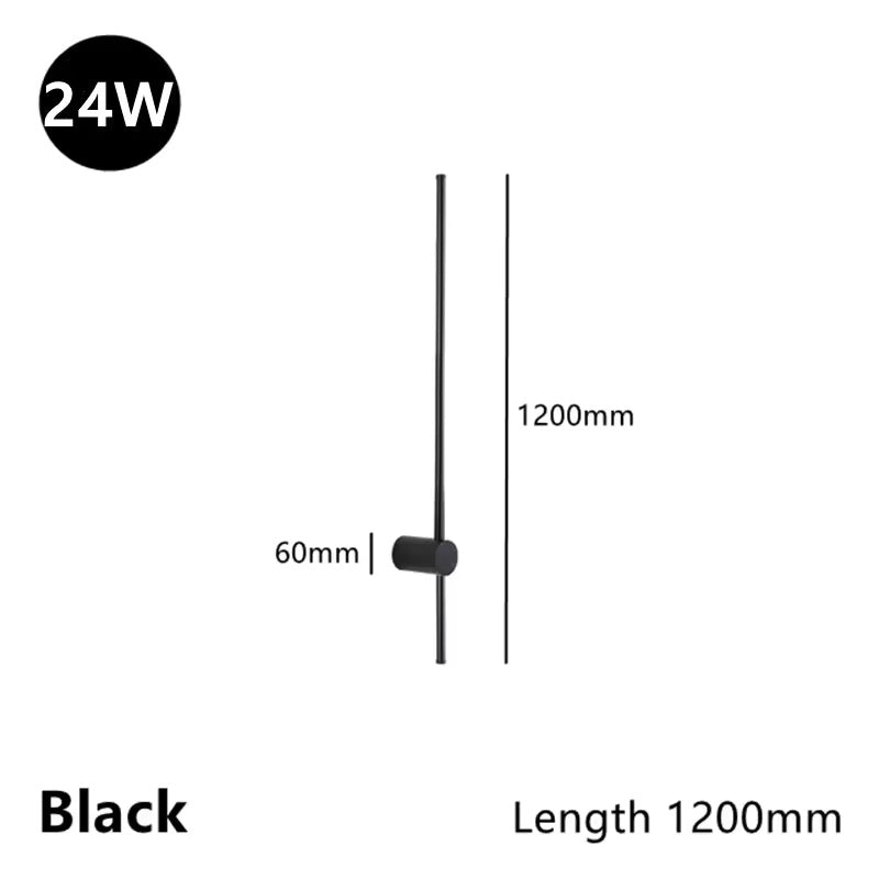 Rotating LED Line Wall Lamp