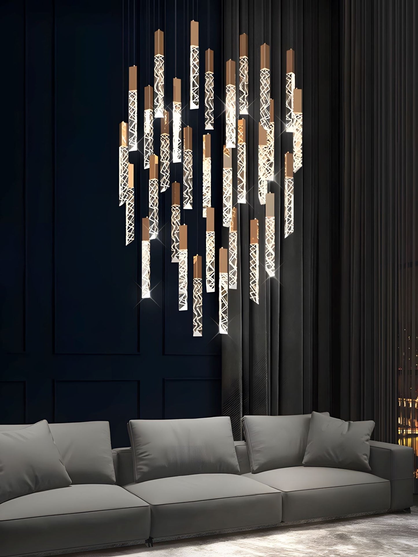 Luminous Cascade Chandelier