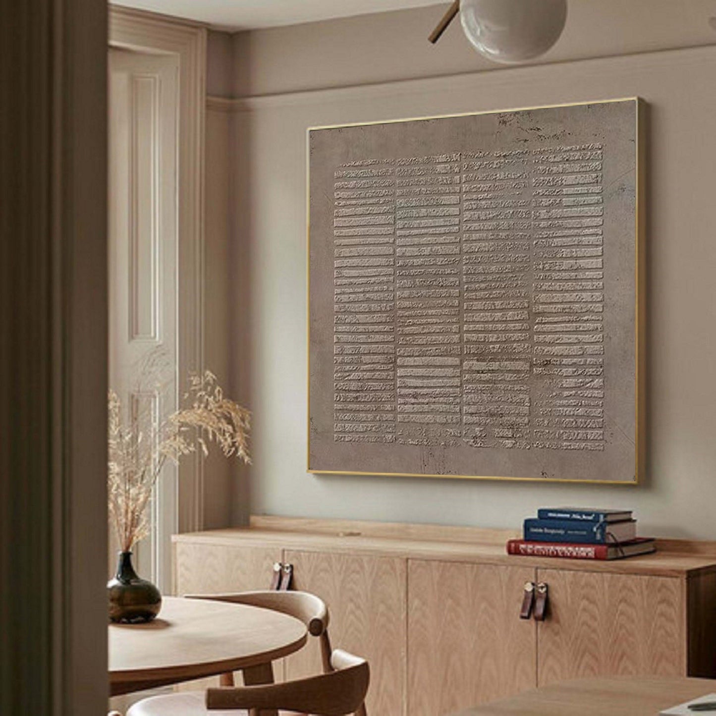 Textured Grid Canvas Painting