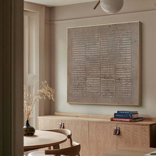 Textured Grid Canvas Painting