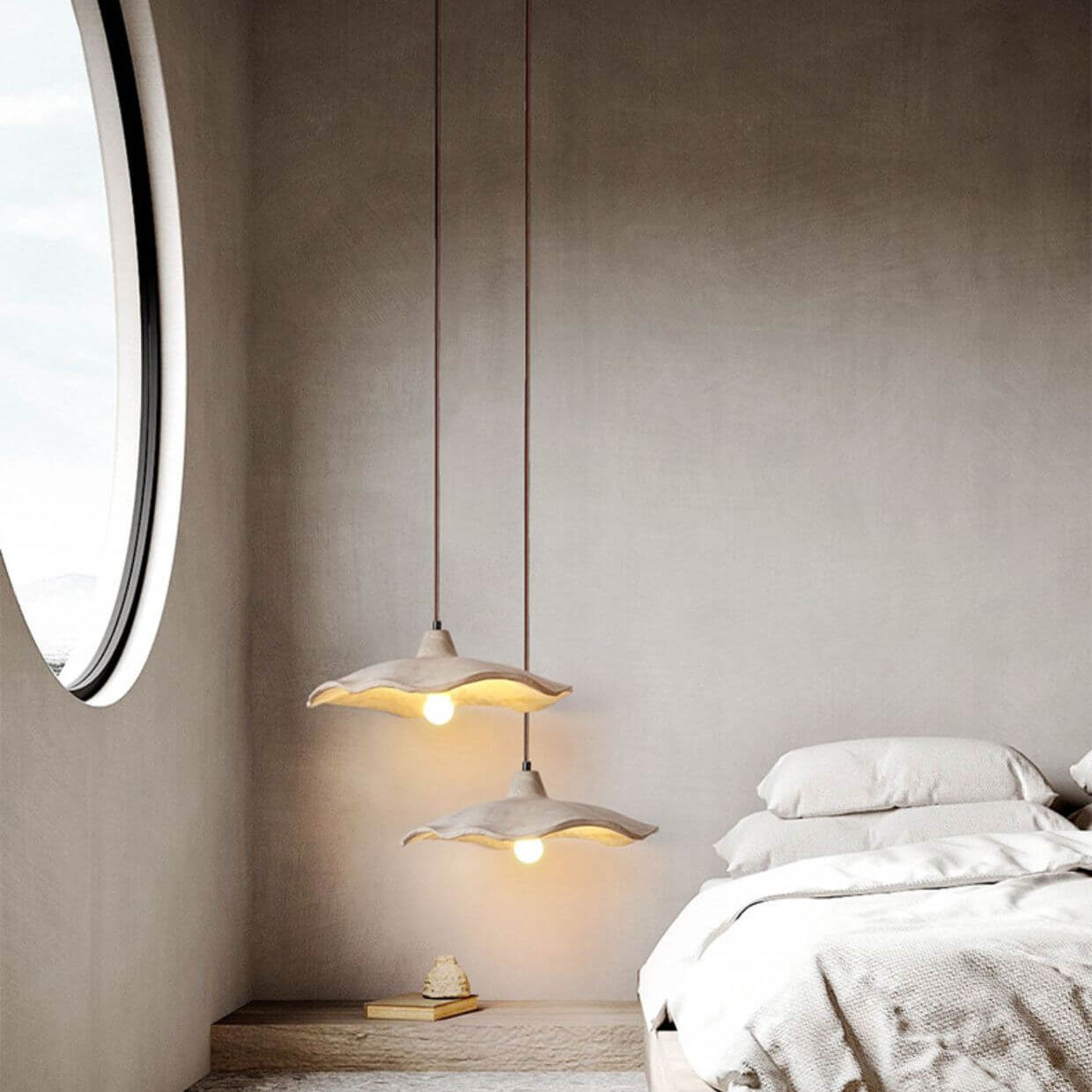 Modern Wavy Ceramic Triple Pendant Light