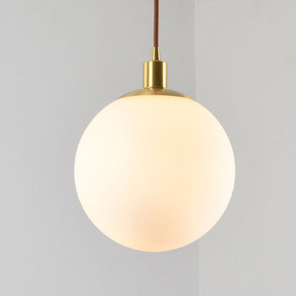 Minimalist Frosted Globe Pendant Light