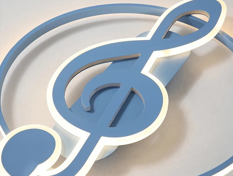 Music Note LED Flush Mount Ceiling Light