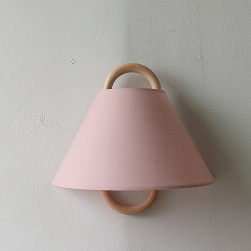 Modern Wooden Fabric Shade Wall Lamp with Plug-In Option