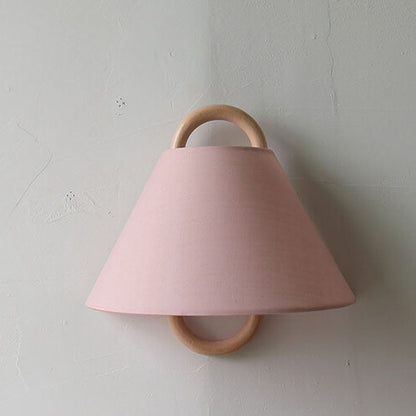 Wood Frame Fabric Shade Wall Lamp