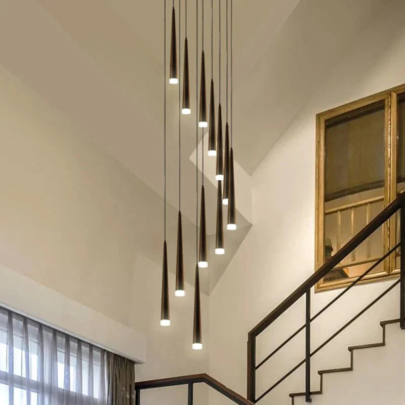 Gold Tube Chandelier