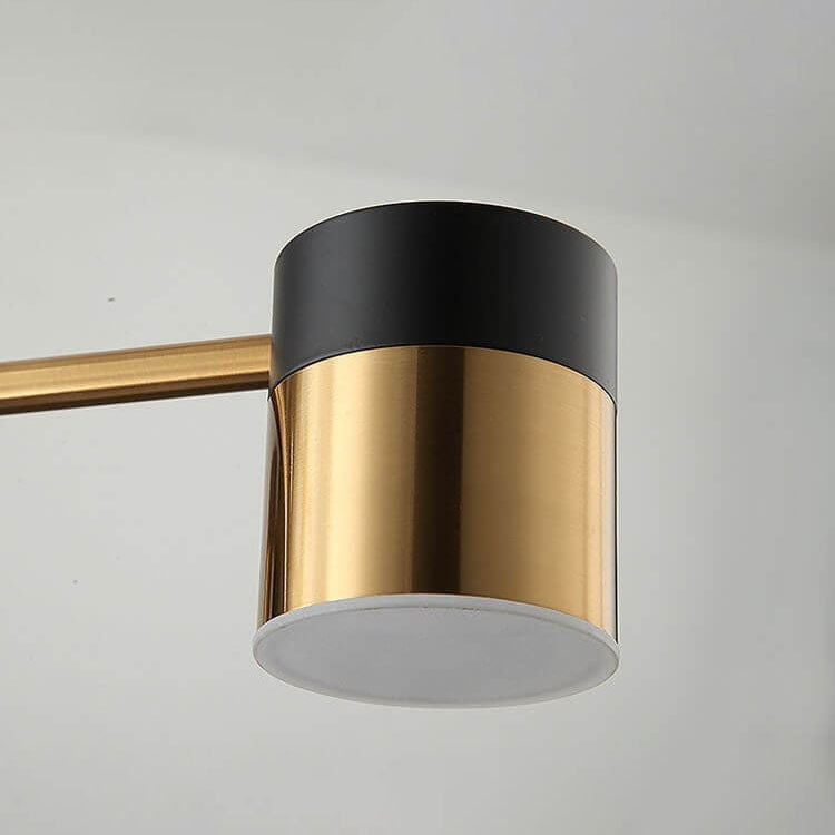 Modern Black Gold Multi-Light Ceiling Fixture
