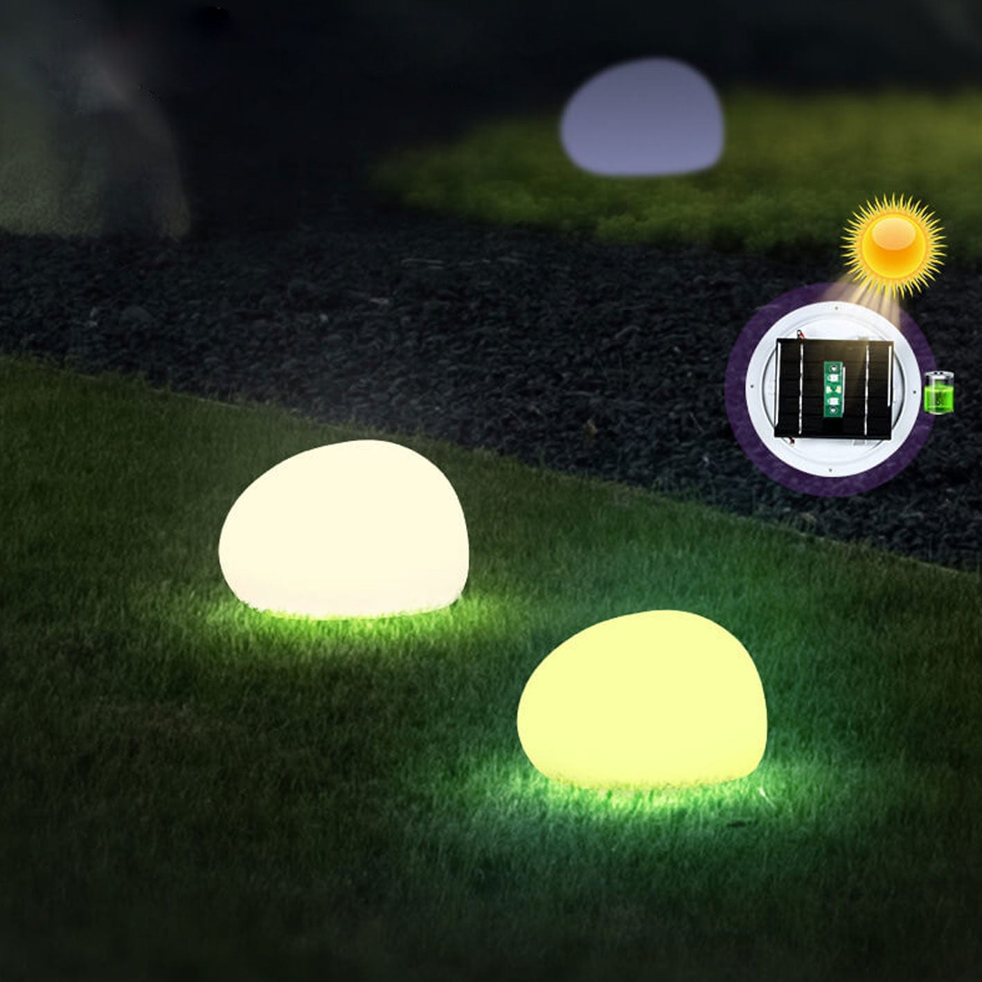 Solar LED Outdoor Glow Ball Light