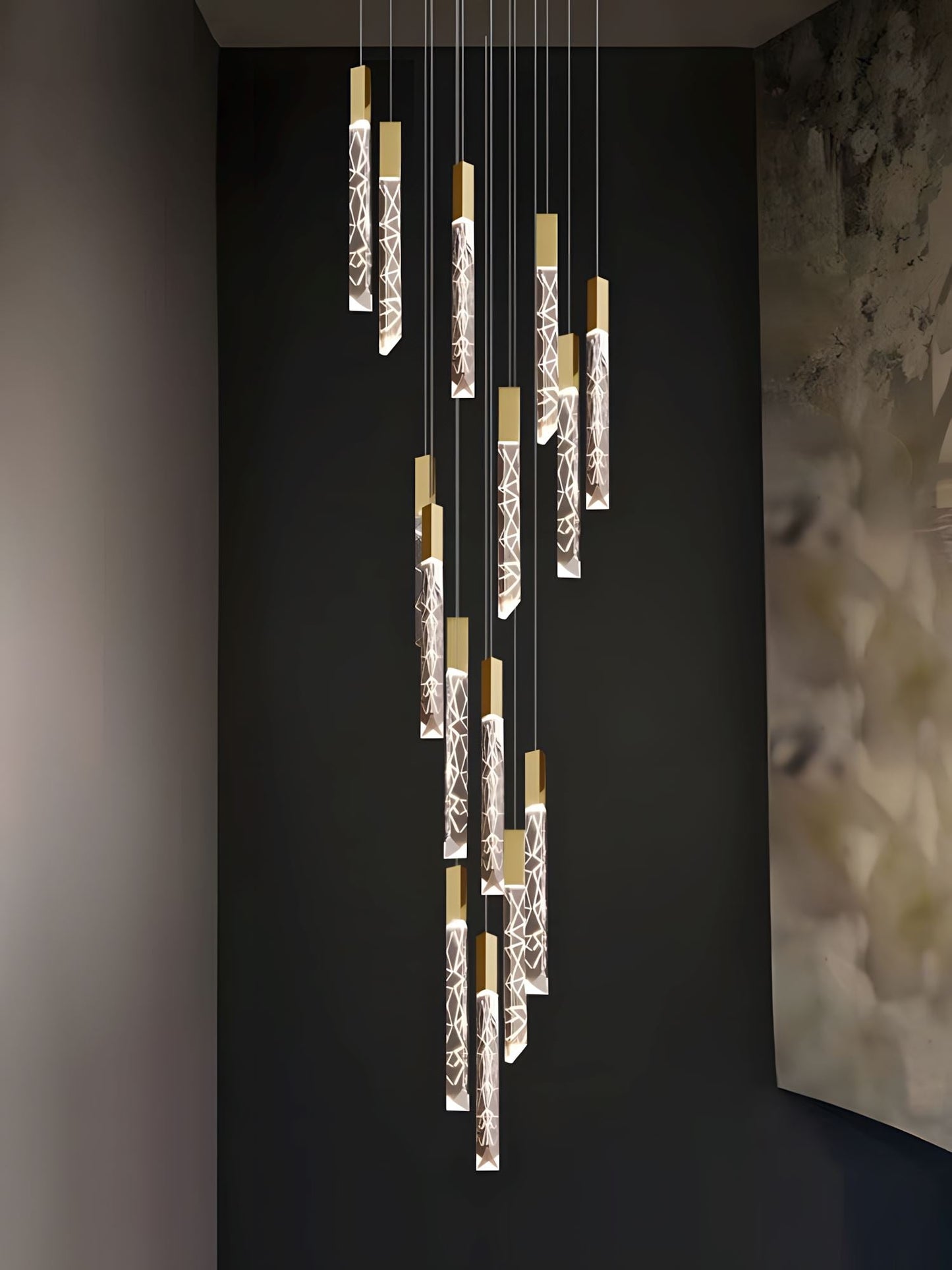 Luminous Cascade Chandelier