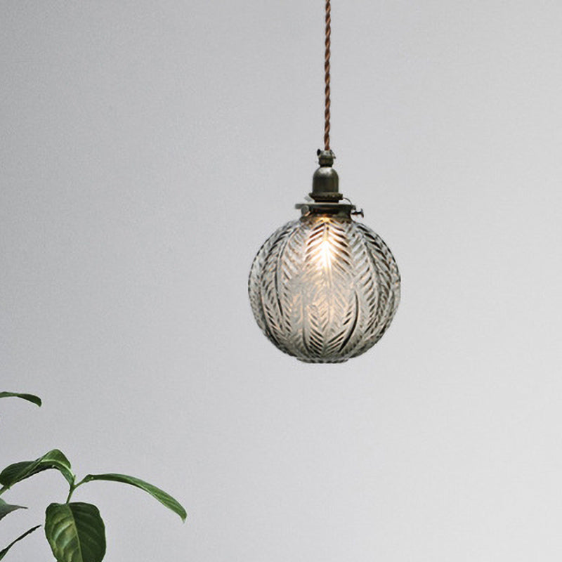 Vintage Inspired Glass Pendant Light