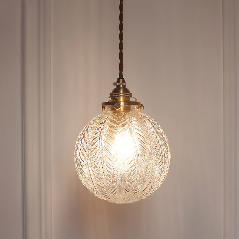 Vintage Inspired Glass Pendant Light