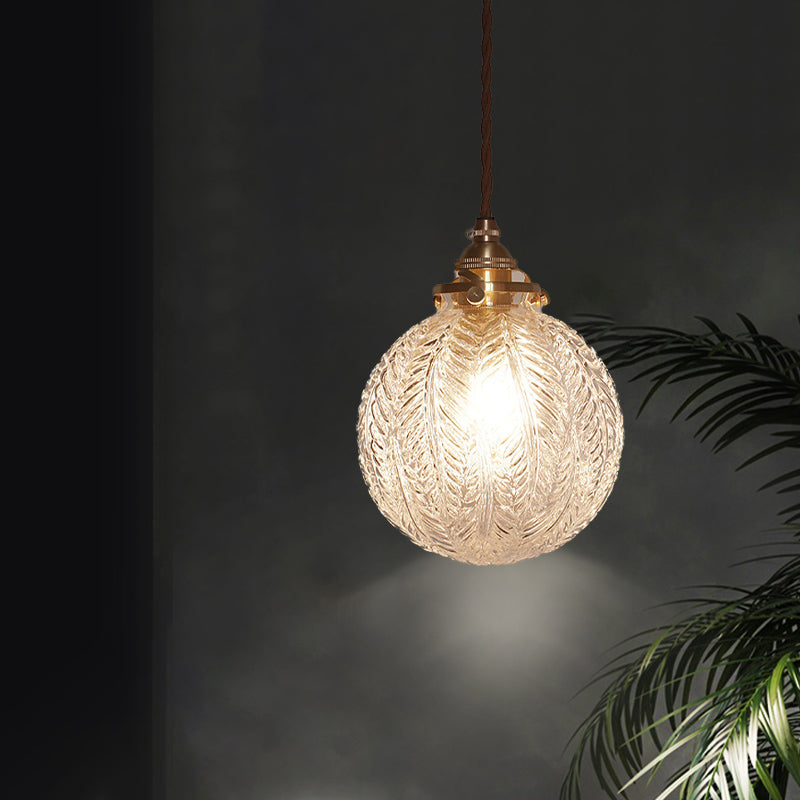 Vintage Inspired Glass Pendant Light