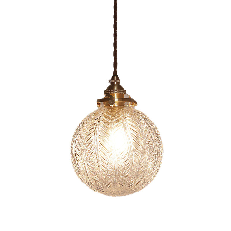 Vintage Inspired Glass Pendant Light