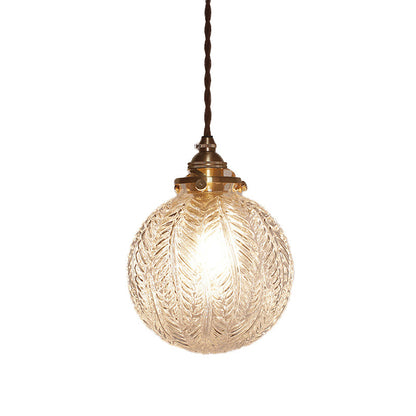Vintage Inspired Glass Pendant Light