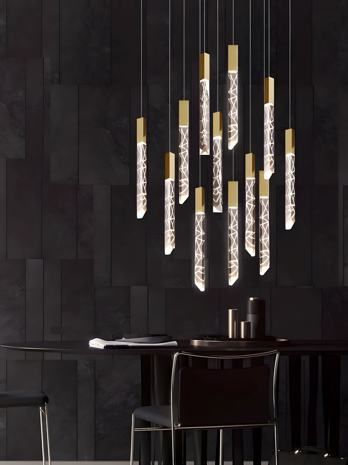 Luminous Cascade Chandelier