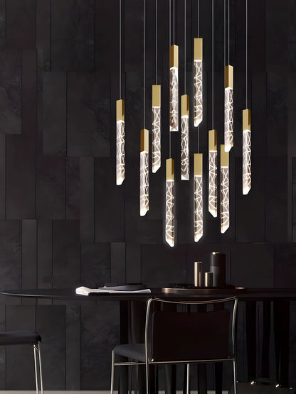 Luminous Cascade Chandelier