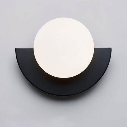 Modern Colorful Globe Wall Lamp with Semi-Circle Accent