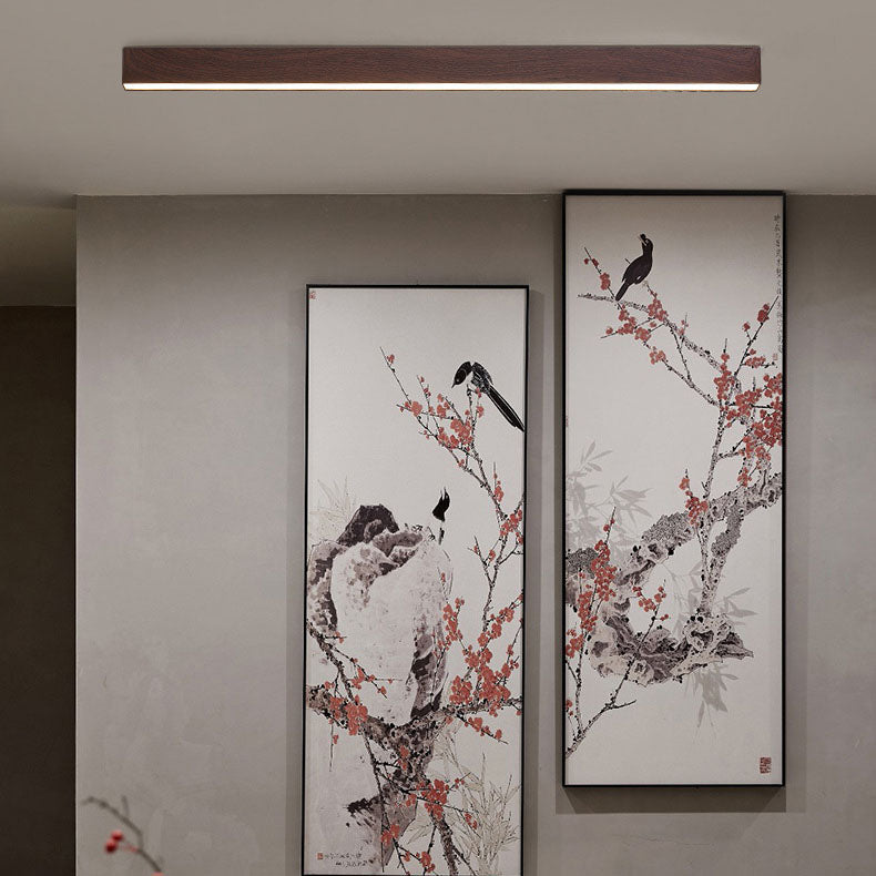 Modern Wood Linear LED Ceiling Light