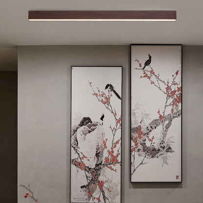 Modern Wood Linear LED Ceiling Light