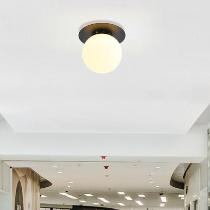 Modern Textured Glass Globe Ceiling Light