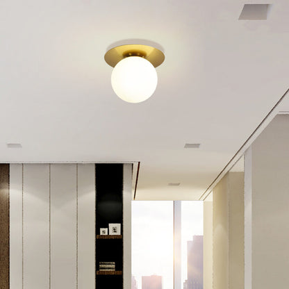 Modern Textured Glass Globe Ceiling Light