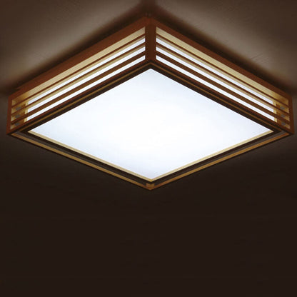 Japanese Style Wooden Frame LED Ceiling Light