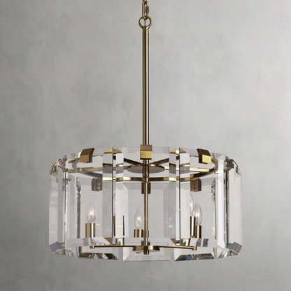 Crystal Frame Round Chandelier