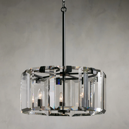 Crystal Frame Round Chandelier