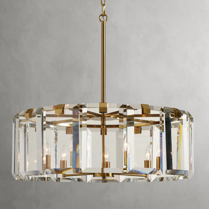 Crystal Frame Round Chandelier
