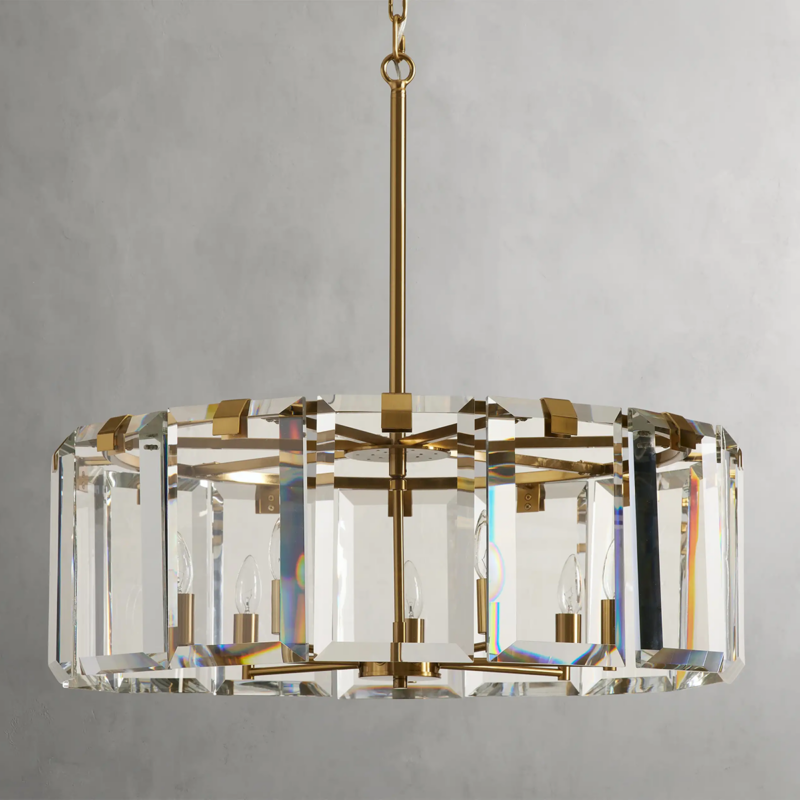 Crystal Frame Round Chandelier