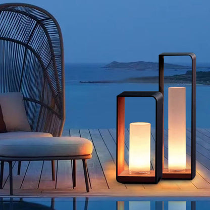 Modern Outdoor LED Frame Lantern Light
