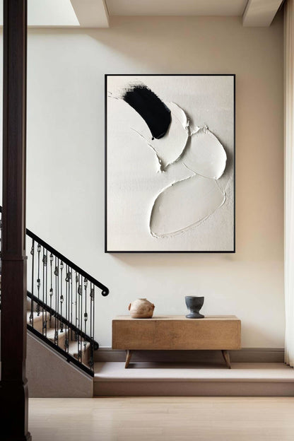 Minimalist Sculpted Canvas Painting