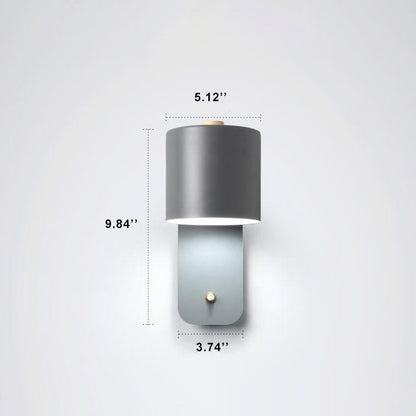 Adjustable Macaron Cylinder Wall Light