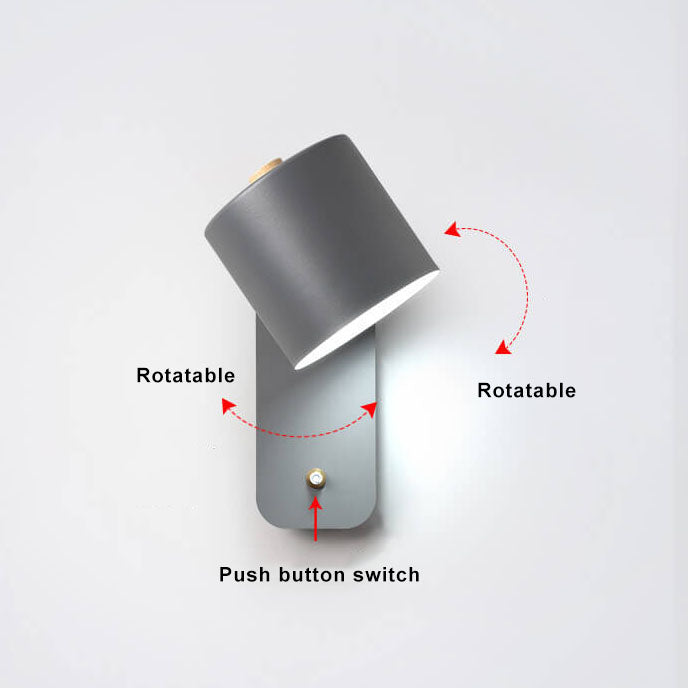 Adjustable Macaron Cylinder Wall Light