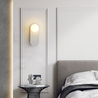 Modern Minimalist Globe Wall Lamp with Vertical Base