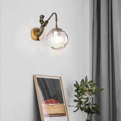 Vintage Mermaid Globe Wall Sconce