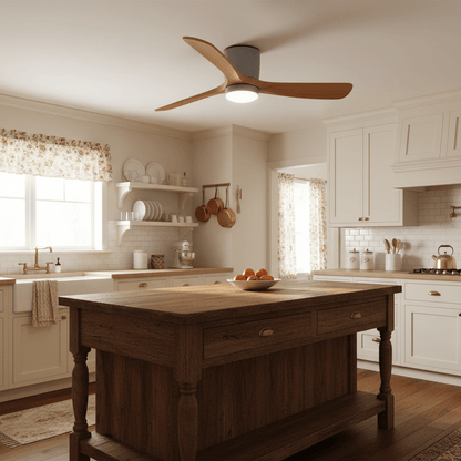 Modern Wooden LED Ceiling Fan Light