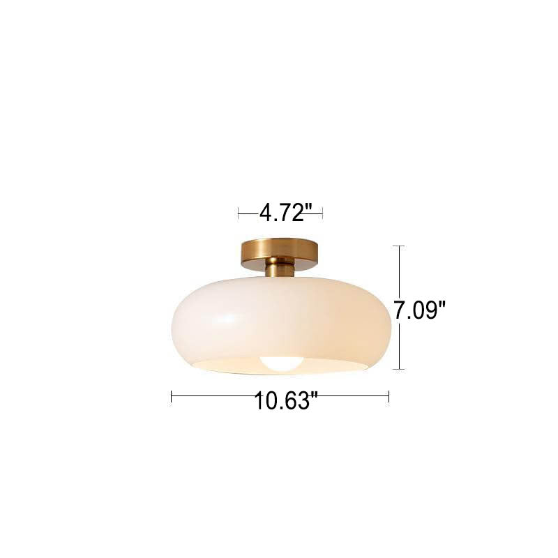 Modern Retro Amber Glass Ceiling Light