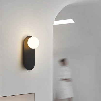 Modern Minimalist Globe Wall Lamp with Vertical Base