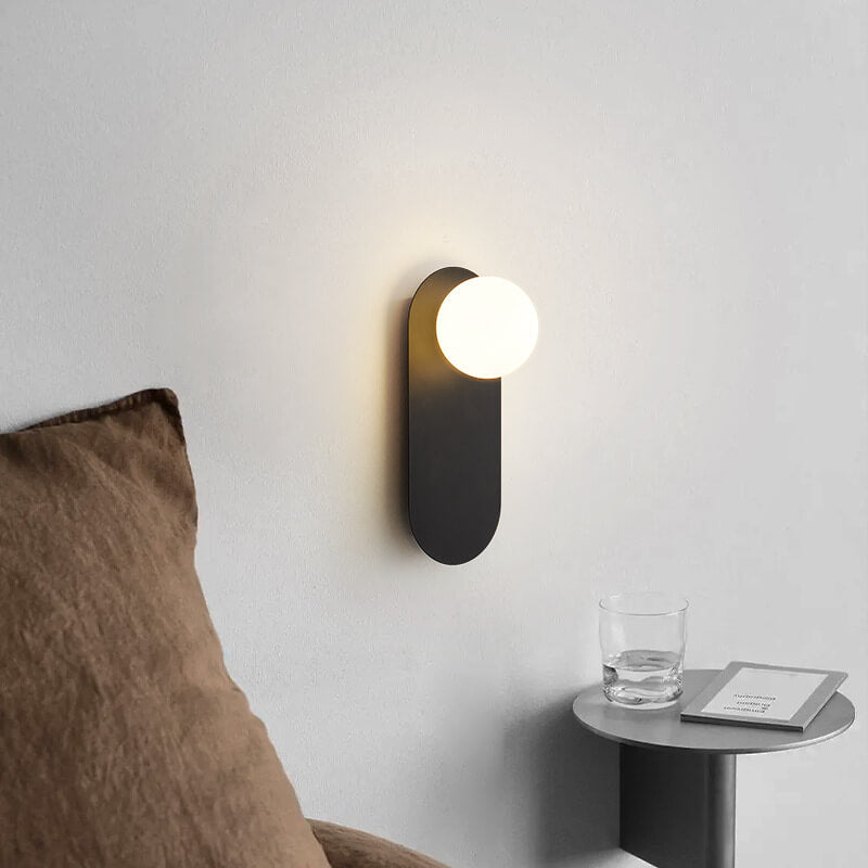 Nordic Minimalist Glass Globe Wall Lamp
