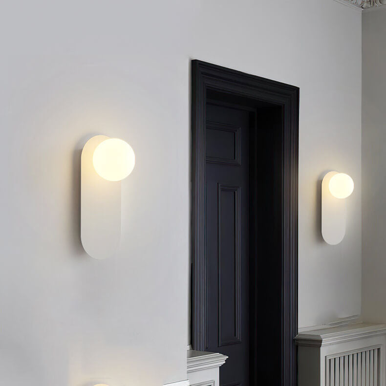 Modern Minimalist Globe Wall Lamp with Vertical Base