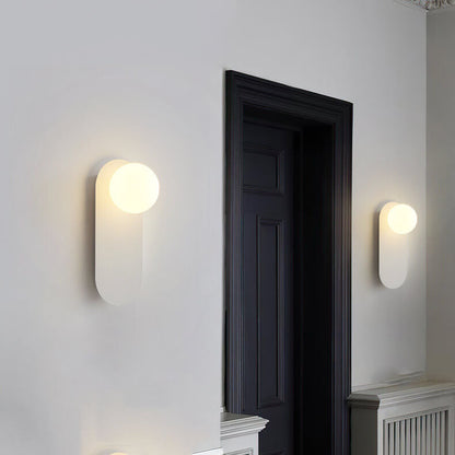 Modern Minimalist Globe Wall Lamp with Vertical Base